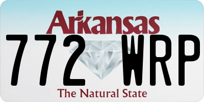 AR license plate 772WRP