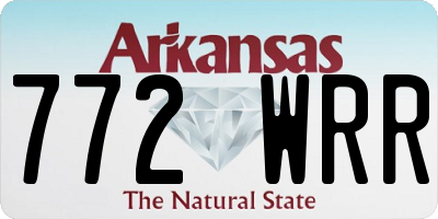 AR license plate 772WRR