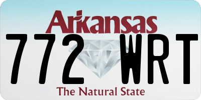 AR license plate 772WRT