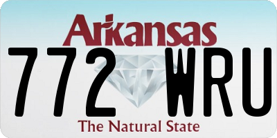 AR license plate 772WRU