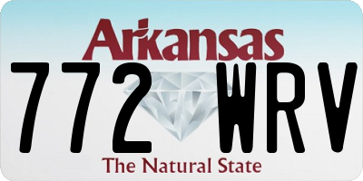 AR license plate 772WRV