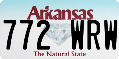 AR license plate 772WRW