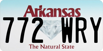 AR license plate 772WRY