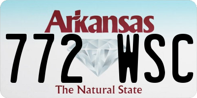 AR license plate 772WSC