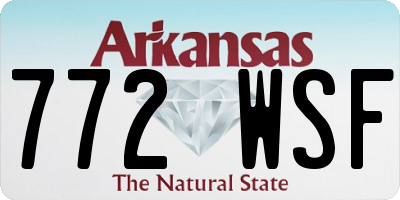 AR license plate 772WSF