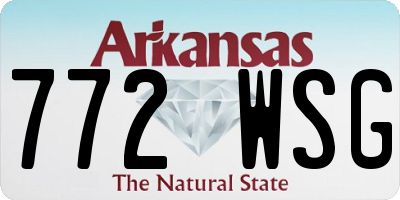 AR license plate 772WSG