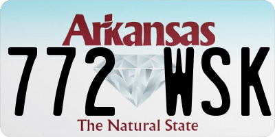 AR license plate 772WSK