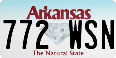 AR license plate 772WSN