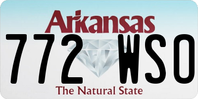 AR license plate 772WSO