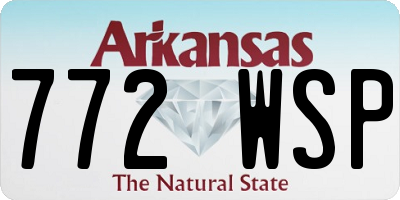 AR license plate 772WSP