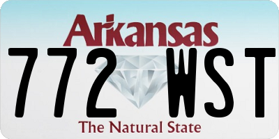 AR license plate 772WST