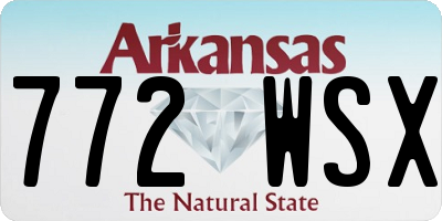 AR license plate 772WSX