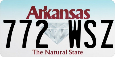 AR license plate 772WSZ