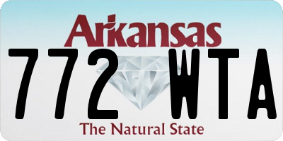 AR license plate 772WTA