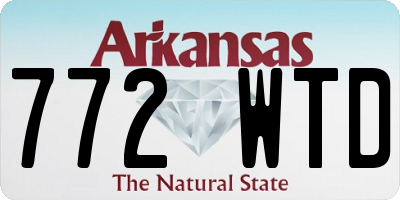 AR license plate 772WTD