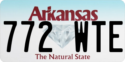 AR license plate 772WTE