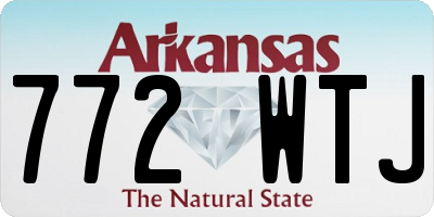 AR license plate 772WTJ