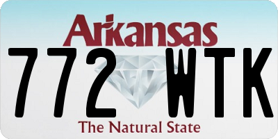 AR license plate 772WTK