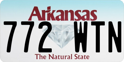 AR license plate 772WTN