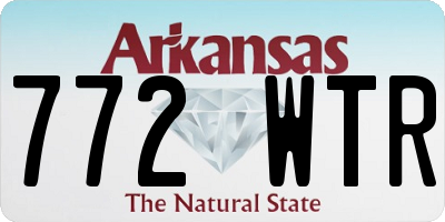 AR license plate 772WTR