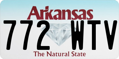 AR license plate 772WTV