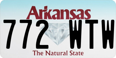 AR license plate 772WTW