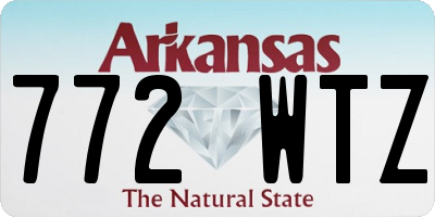 AR license plate 772WTZ
