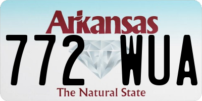 AR license plate 772WUA