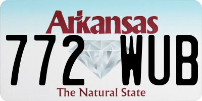 AR license plate 772WUB