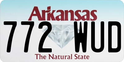 AR license plate 772WUD