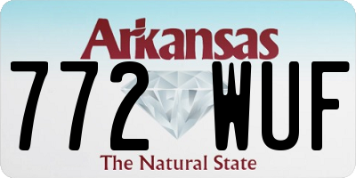 AR license plate 772WUF