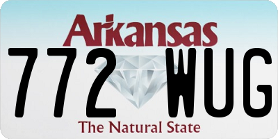 AR license plate 772WUG