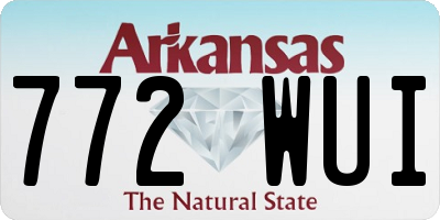 AR license plate 772WUI