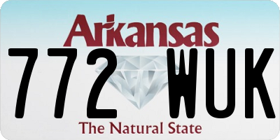 AR license plate 772WUK