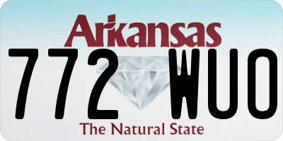 AR license plate 772WUO