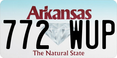 AR license plate 772WUP