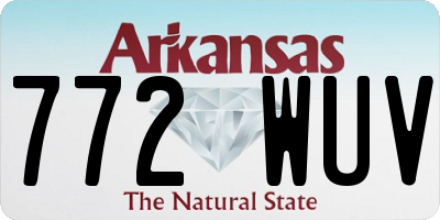 AR license plate 772WUV