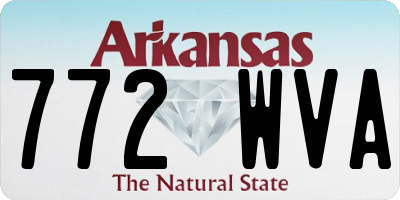 AR license plate 772WVA