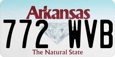 AR license plate 772WVB