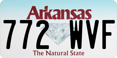 AR license plate 772WVF