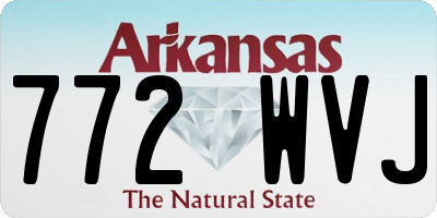 AR license plate 772WVJ