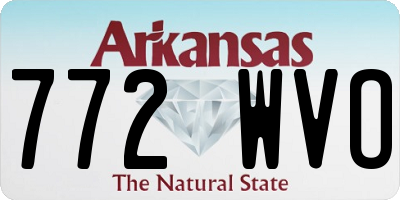 AR license plate 772WVO