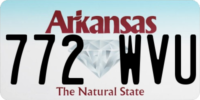 AR license plate 772WVU