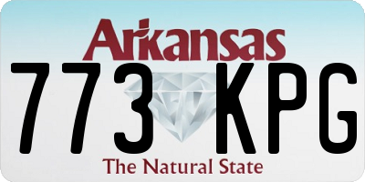 AR license plate 773KPG