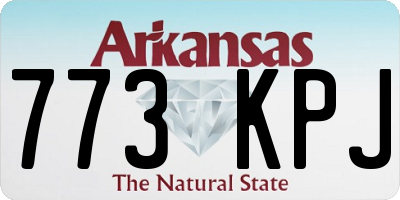 AR license plate 773KPJ