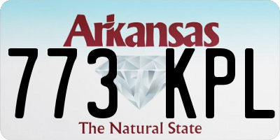 AR license plate 773KPL