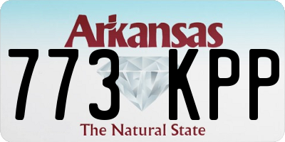 AR license plate 773KPP