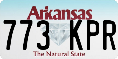 AR license plate 773KPR