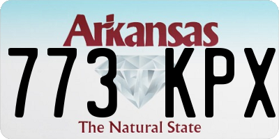 AR license plate 773KPX