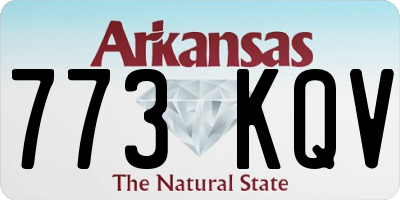 AR license plate 773KQV